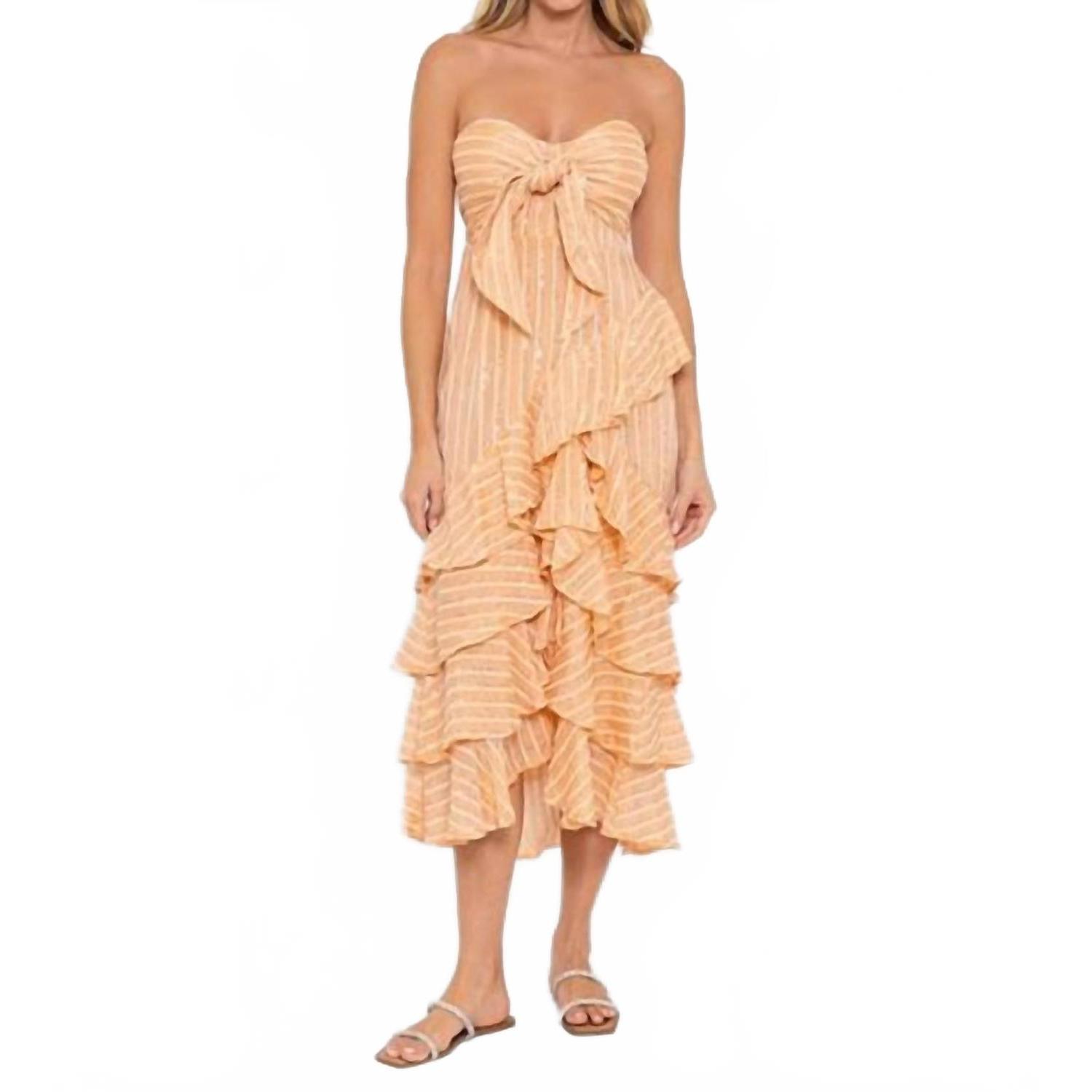 New Sundress Ilanila Dress In Peach Sequins
